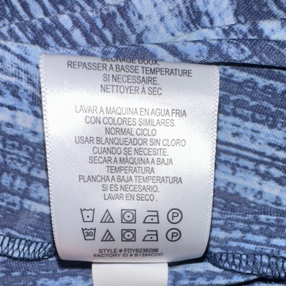 Women’s Faux Wrap Blue/White Sleeveless Dress - Size Small - Picture 7 of 7